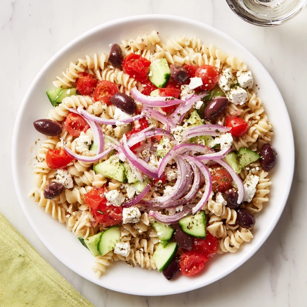 Mediterranean Olive Oil Feta Pasta