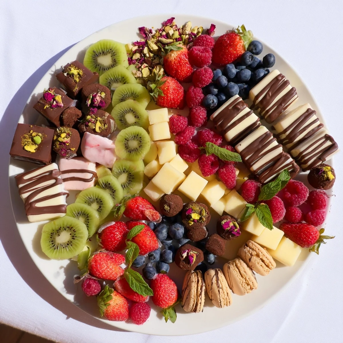 Melted chocolate drizzled over this elegant Sweet Dessert Decadence makes it a true showstopper.