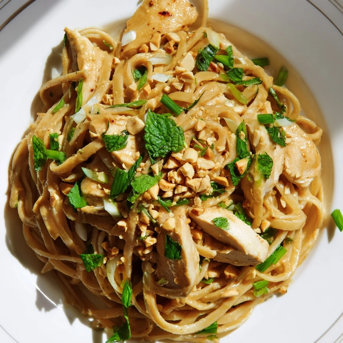 Thai Peanut Chicken Pasta