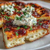 Soft, protein-packed cottage cheese flatbread with a light golden crust, perfect as a gluten-free bread substitute.