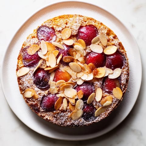Soft Sweet Plum Almond Cake