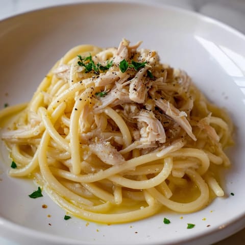 Garlic Butter Bucatini Chicken
