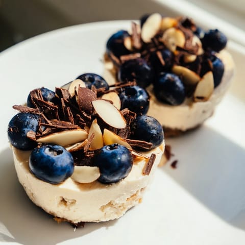 These individual Protein Cheesecake Cups feature a crunchy oat base with a rich, vanilla cheesecake filling.
