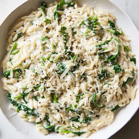Creamy Spinach Orzo