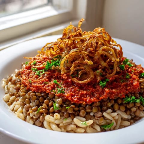 Egyptian Koshari Layered Dish