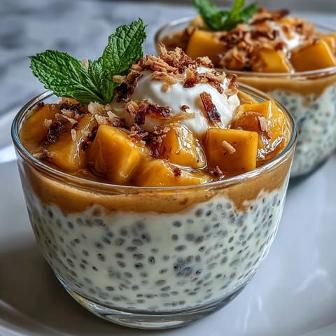 Vegan Mango Chia Pudding Cups