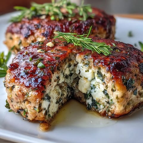 Juicy Greek turkey patties with spinach and feta, sizzling in a skillet for a healthy, flavorful meal.