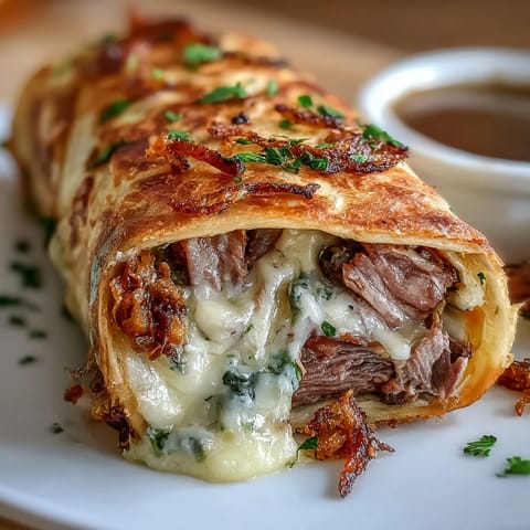 French Dip Tortilla Roll Ups
