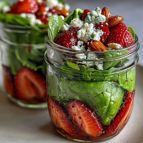 Strawberry Spinach Mason Jar