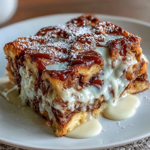 Chocolate Croissant Bread Pudding