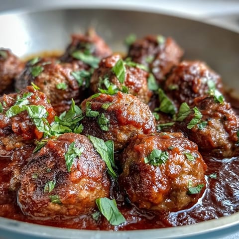 1. Housewarming Slow Cooker Meatballs in Marinara: Tender, juicy meatballs simmered in rich tomato sauce, perfect for parties or cozy dinners.  