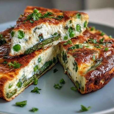 Spring Frittata Asparagus Peas Goat