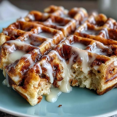 Cinnamon Roll Waffles