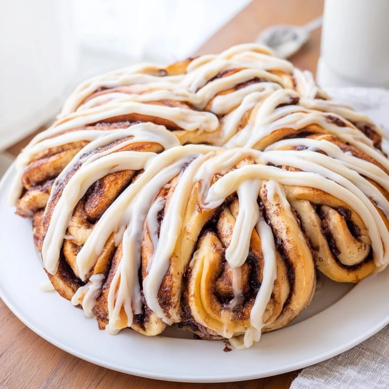 Pull-apart view of freshly baked Cinnamon Swirl Christmas Tree Bread, ideal for festive holiday brunches.