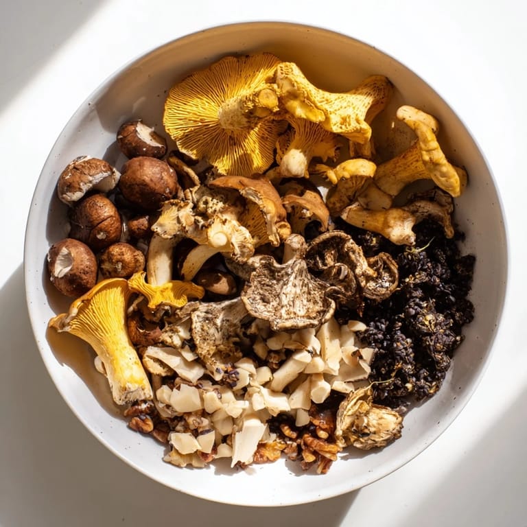 The beautifully arranged Northwest Forest Forager offers a taste of the Pacific Northwest with wild mushrooms.