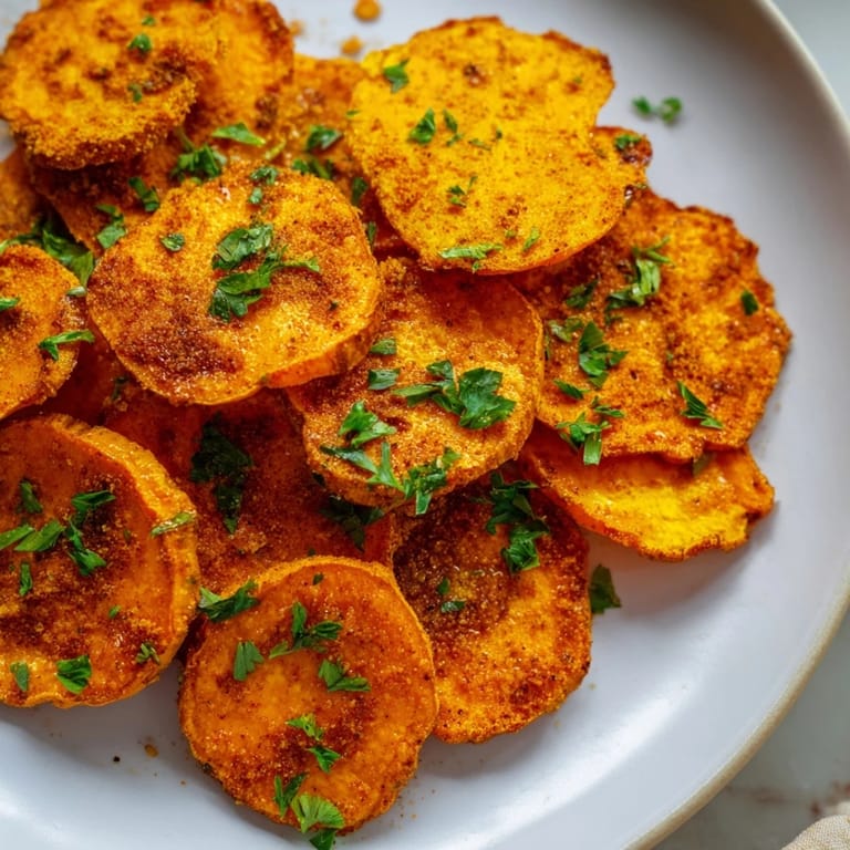 Crispy-edged Cajun roasted sweet potatoes, perfectly seasoned and baked, ready to plate for dinner tonight.