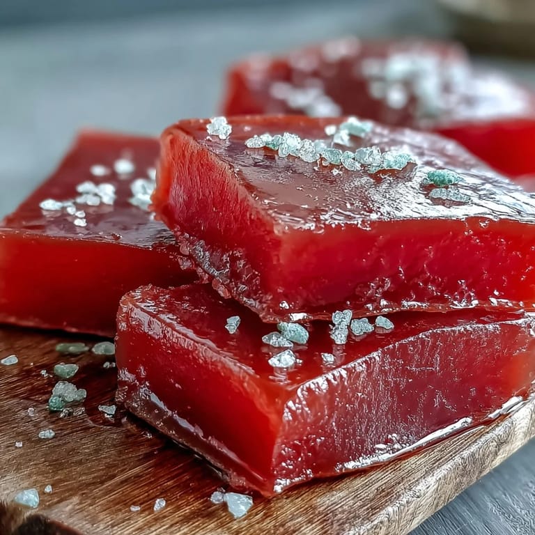 Slices of dense guava paste rest on a plate beside Manchego cheese.