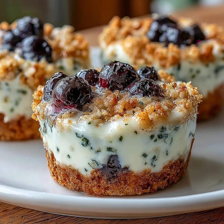 Light and zesty Mini Cottage Cheese Blueberry Bites, baked with oats, lemon, and juicy blueberries for a healthy treat.