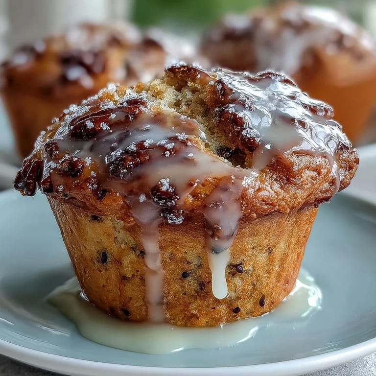 Fluffy muffins bursting with fresh lemon zest and crunchy poppy seeds, topped with a glossy, sweet lemon glaze for irresistible flavor.