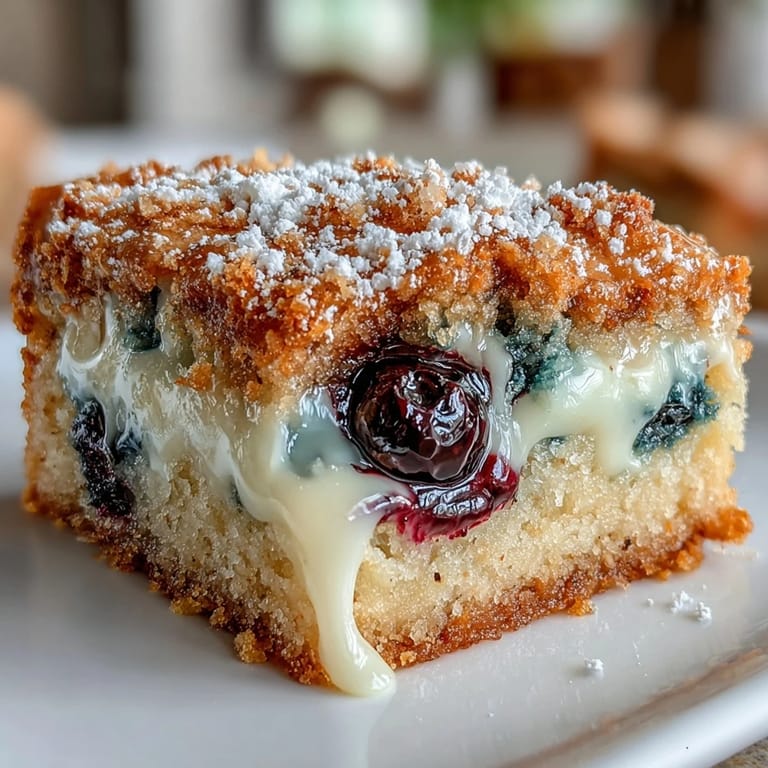 Golden baked white chocolate lemon blueberry blondies, ideal for any gathering.