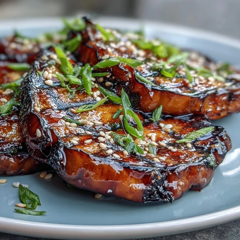 Tender Japanese eggplant topped with savory miso glaze, roasted until golden and served with sesame seeds.