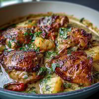 Vibrant one-pot chicken pineapple coconut curry with tender chicken, sweet pineapple, and creamy coconut milk simmered to aromatic perfection.