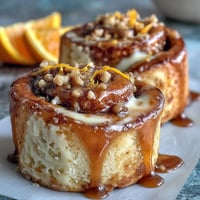 Fluffy orange rolls swirled with citrus filling and topped with creamy orange cream cheese frosting.