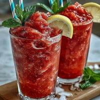 Frozen Strawberry Lemonade Slushie, a vibrant and frosty treat, ready to sip.
